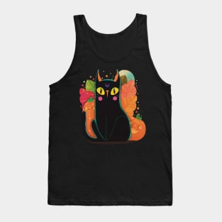 Black halloween kitty Tank Top